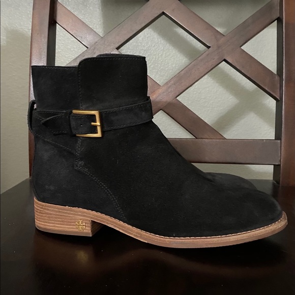 Tory Burch Shoes - Tory Burch Brooke Ankle Bootie Black Suede